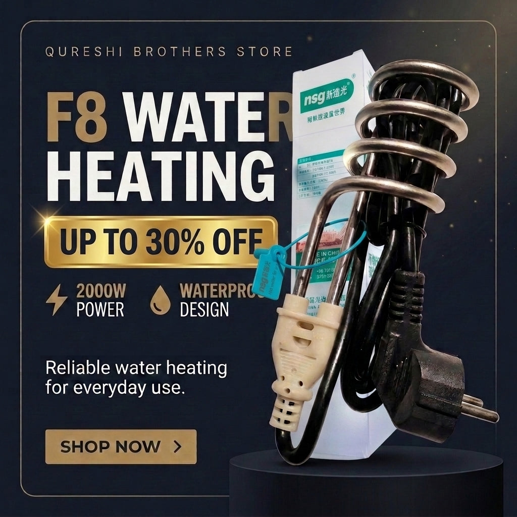 F8 Water Heating Rod (Imported) – Waterproof & Shockproof | Fast Heating