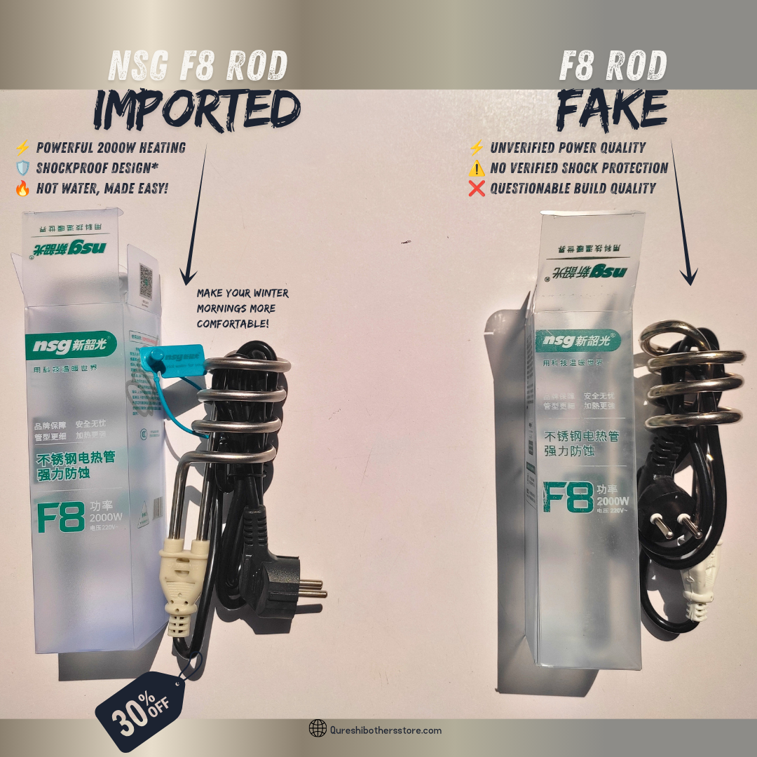 F8 Water Heating Rod (Imported) – Waterproof & Shockproof | Fast Heating